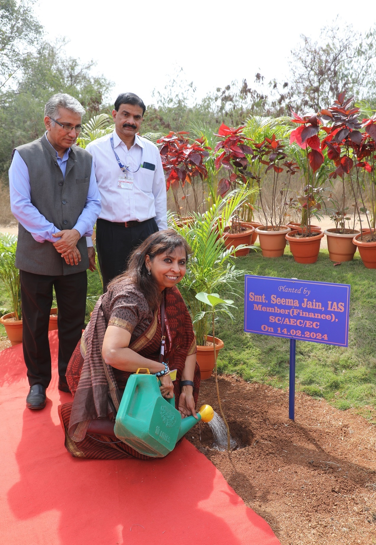 Plantation by Smt Seema Jain, Secretary, GOI & MF. 