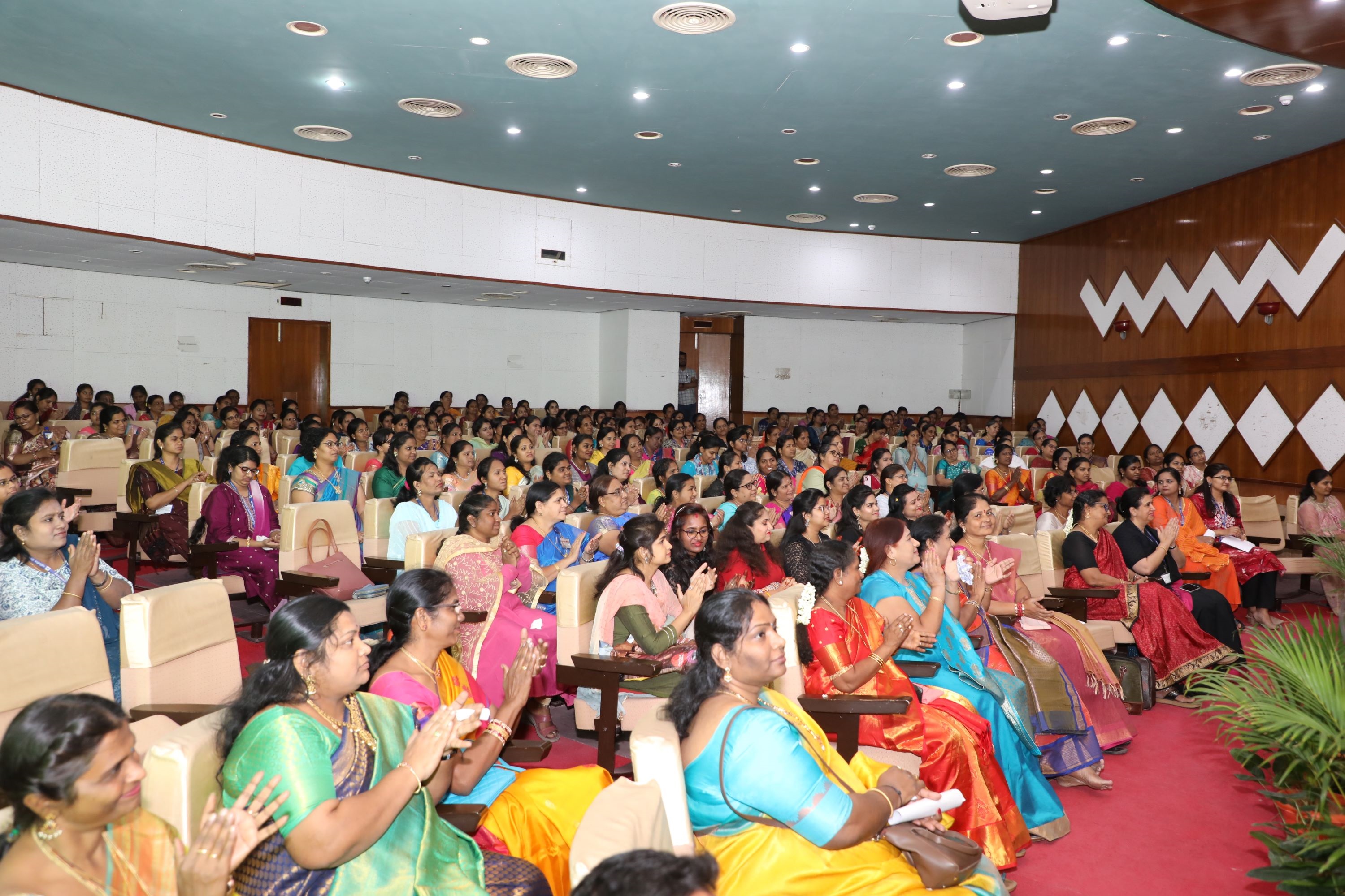 Women employees of NFC attending the International Women’s Day celebrations, 2025 at NFC, Hyderabad.