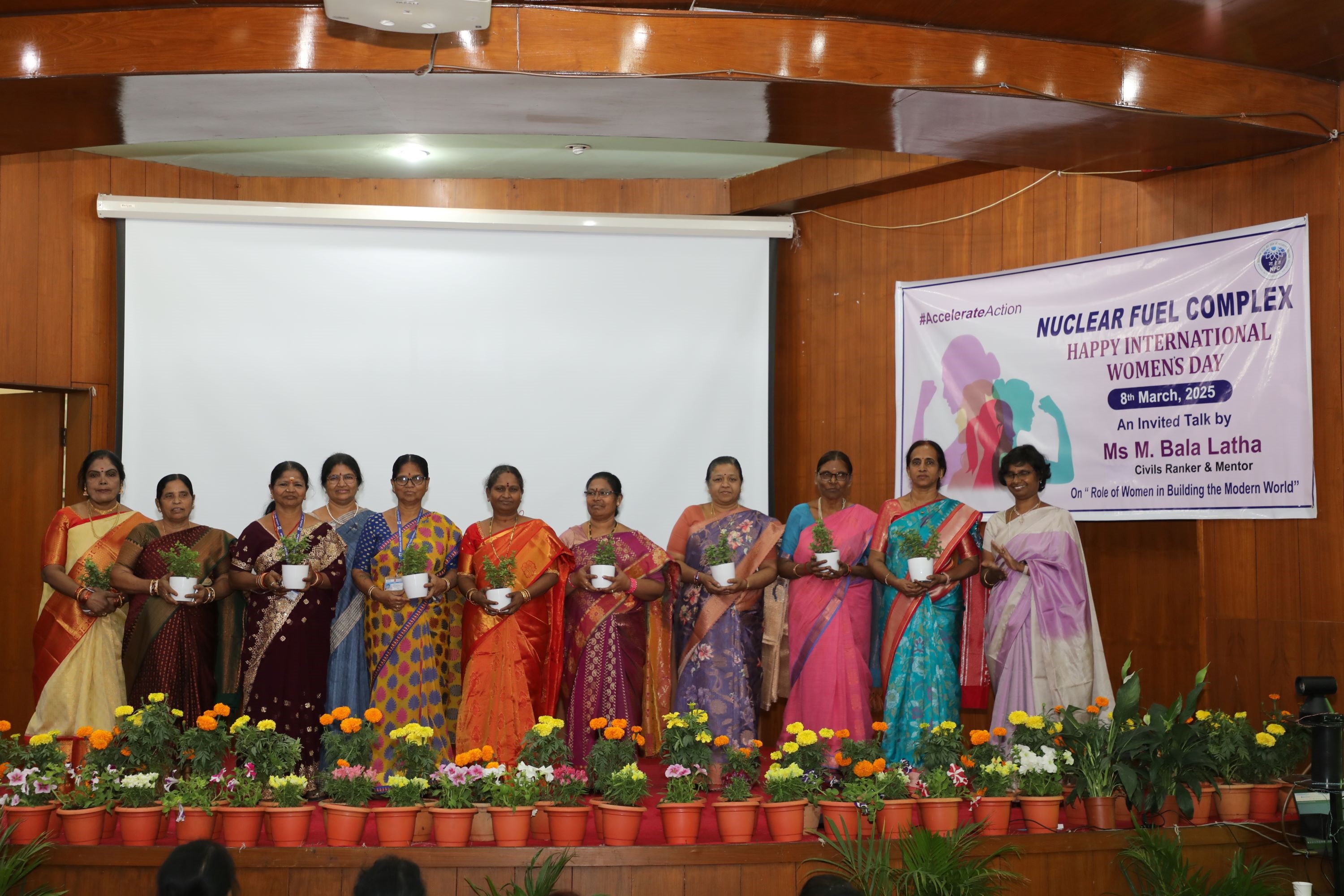 Felicitation of senior most women employees of NFC on the occasion of International Women’s Day celebrations, 2025 at NFC, Hyderabad.