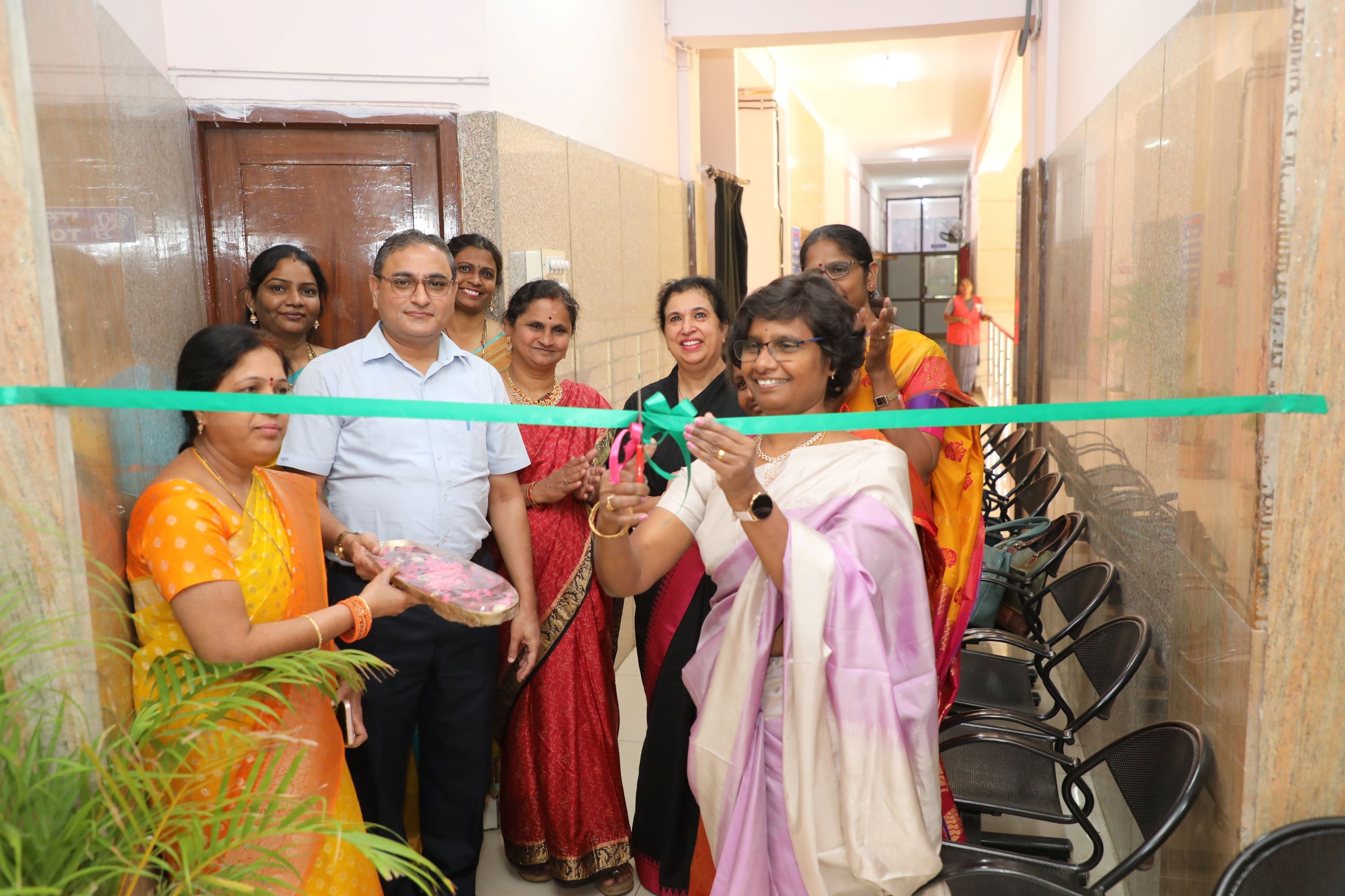 Smt. M. Rajasri, Sr.GM& Chairman, ICC, NFC inaugurating the Eye-Check up camp at NFC, Hyderabad.