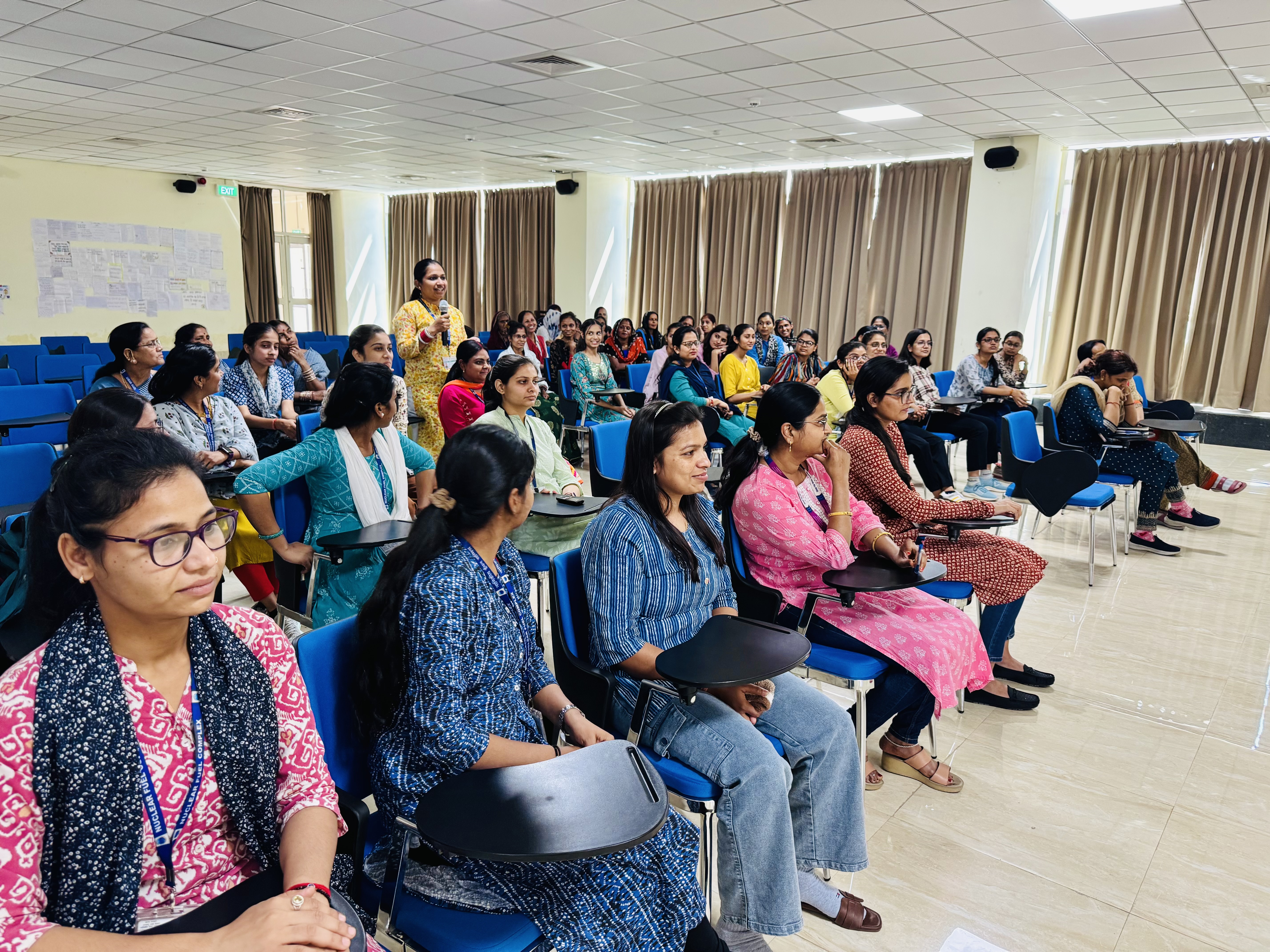 Women employees of NFC, Kota attending the invited lecture.