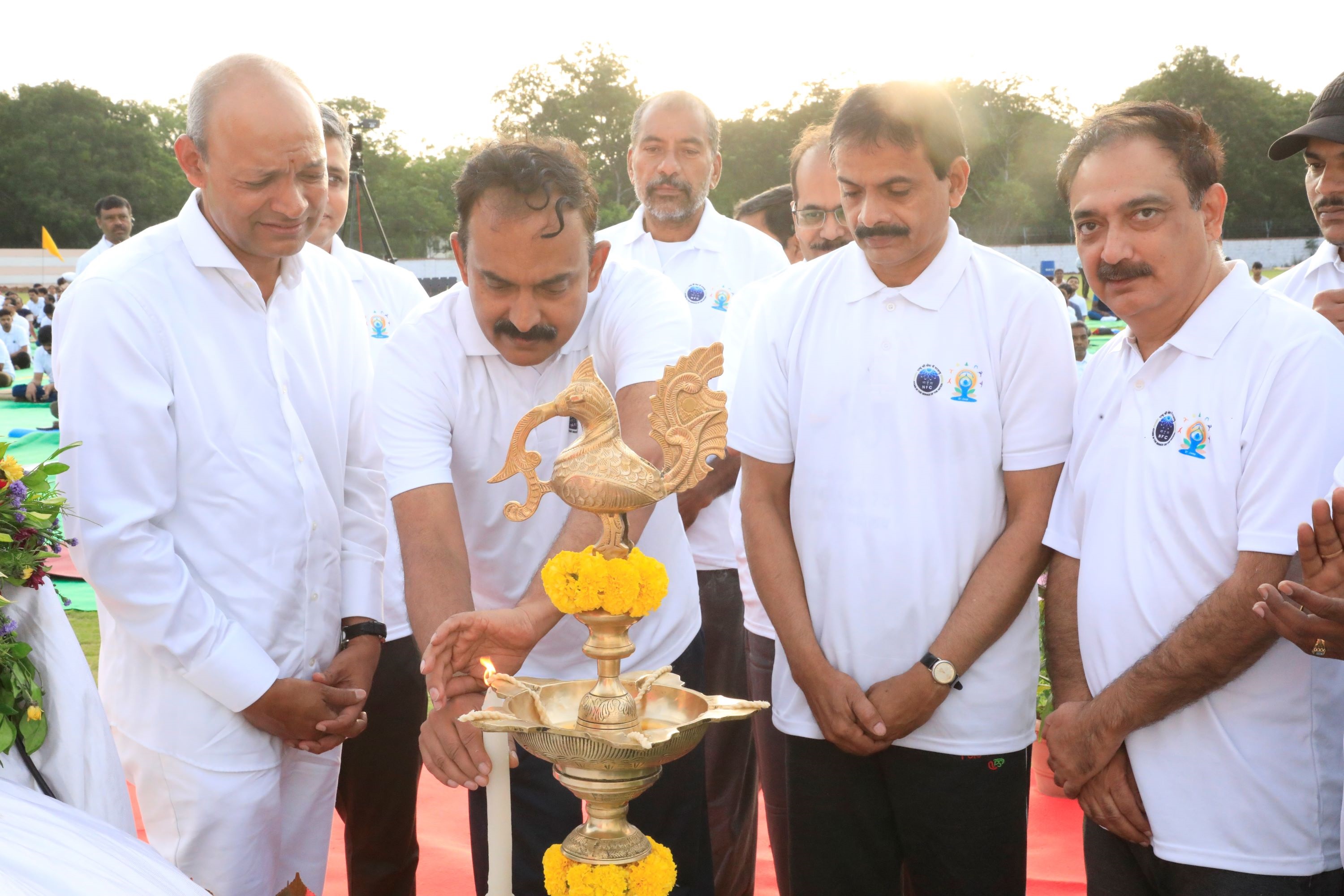 Inauguration of International Yoga Day 2025 celebrations at NFC, Hyderabad by Organizing committee