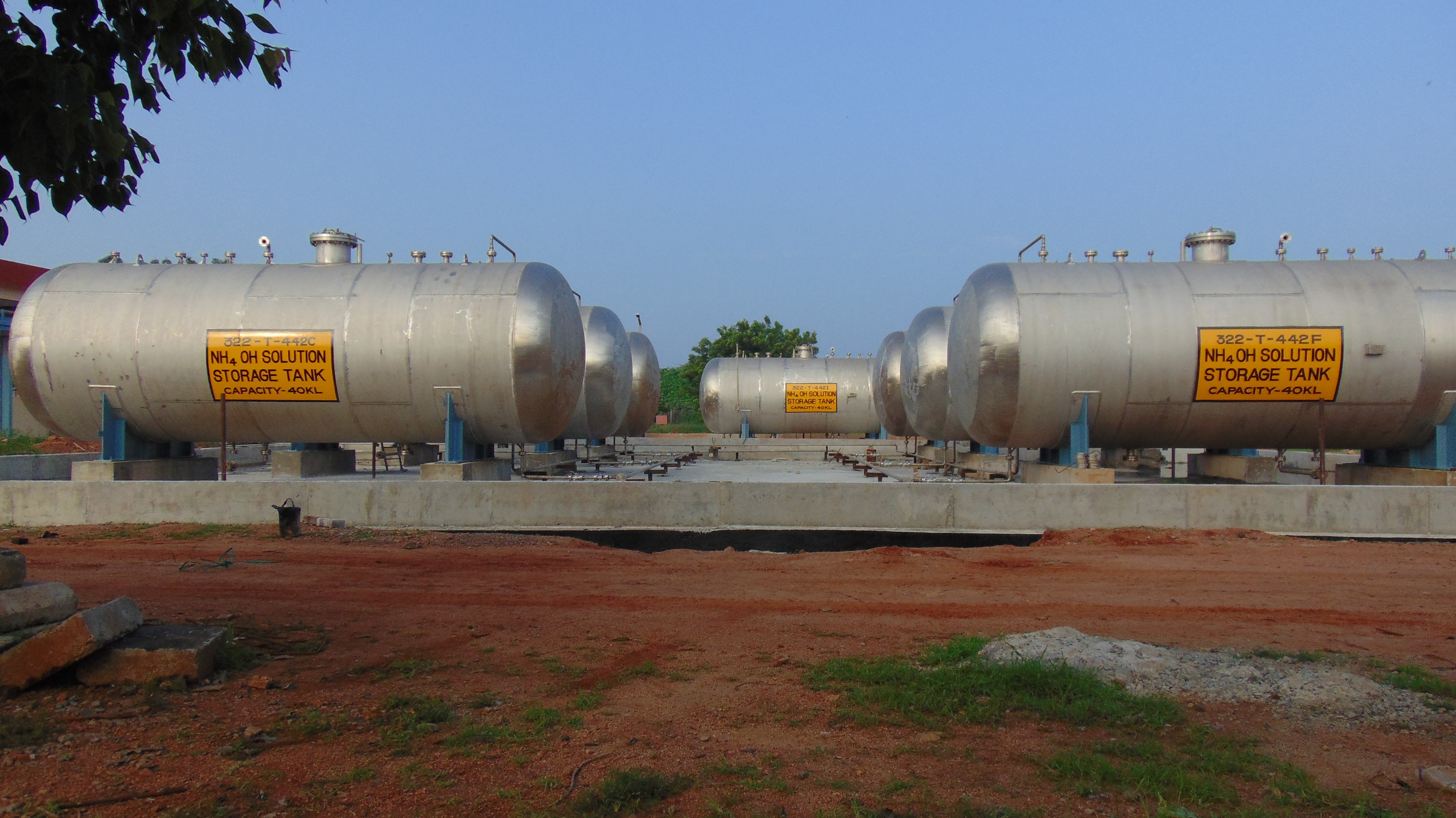 Ammonium Hydroxide Tank inauguration by CE, NFC